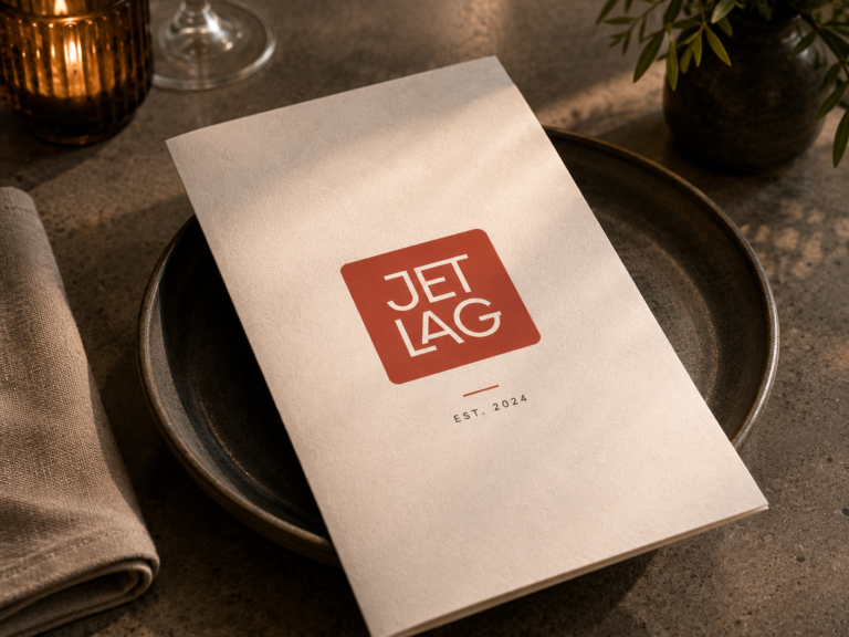 Jetlag — Identidad de marca | Boceto
