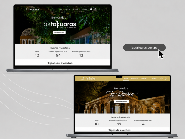 Las Takuaras y La Riviere Diseño y desarrollo WEB | Boceto