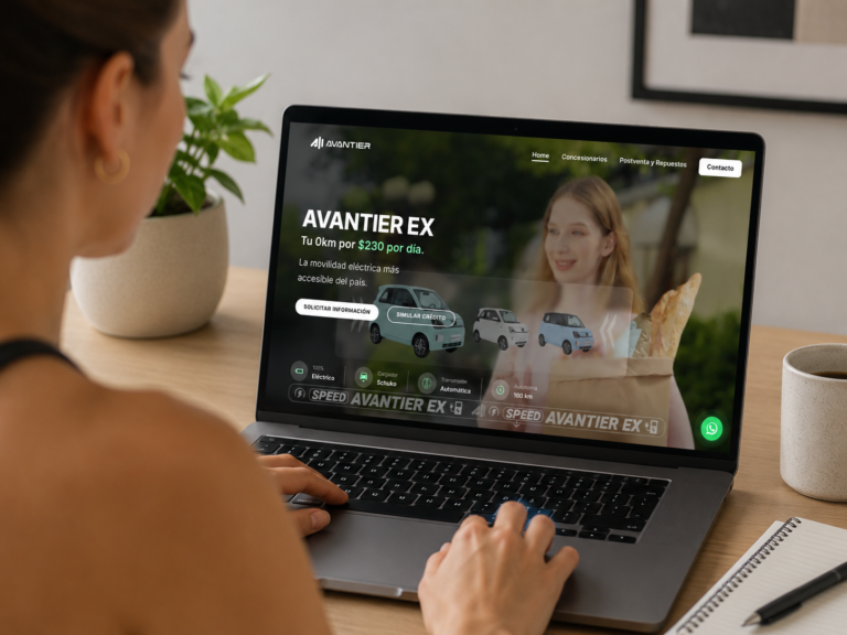 Avantier — diseño y desarrollo web | Boceto