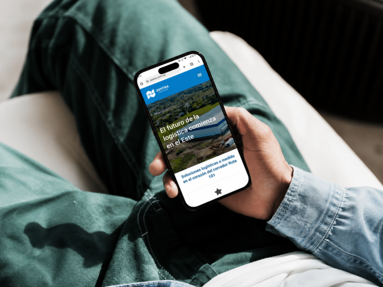 ZENTRA — sitio web, vista mobile | Boceto